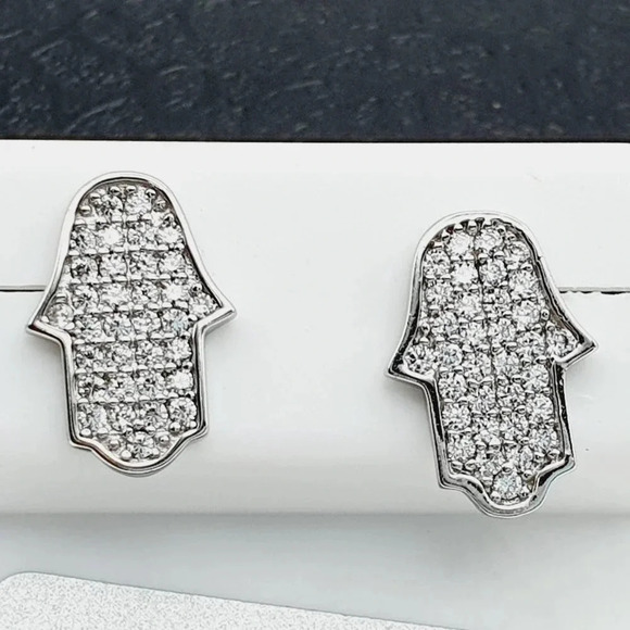 "925 sterling silver luxury CZ earrings for women/girls, Best for RJUS21… - Picture 3 of 11